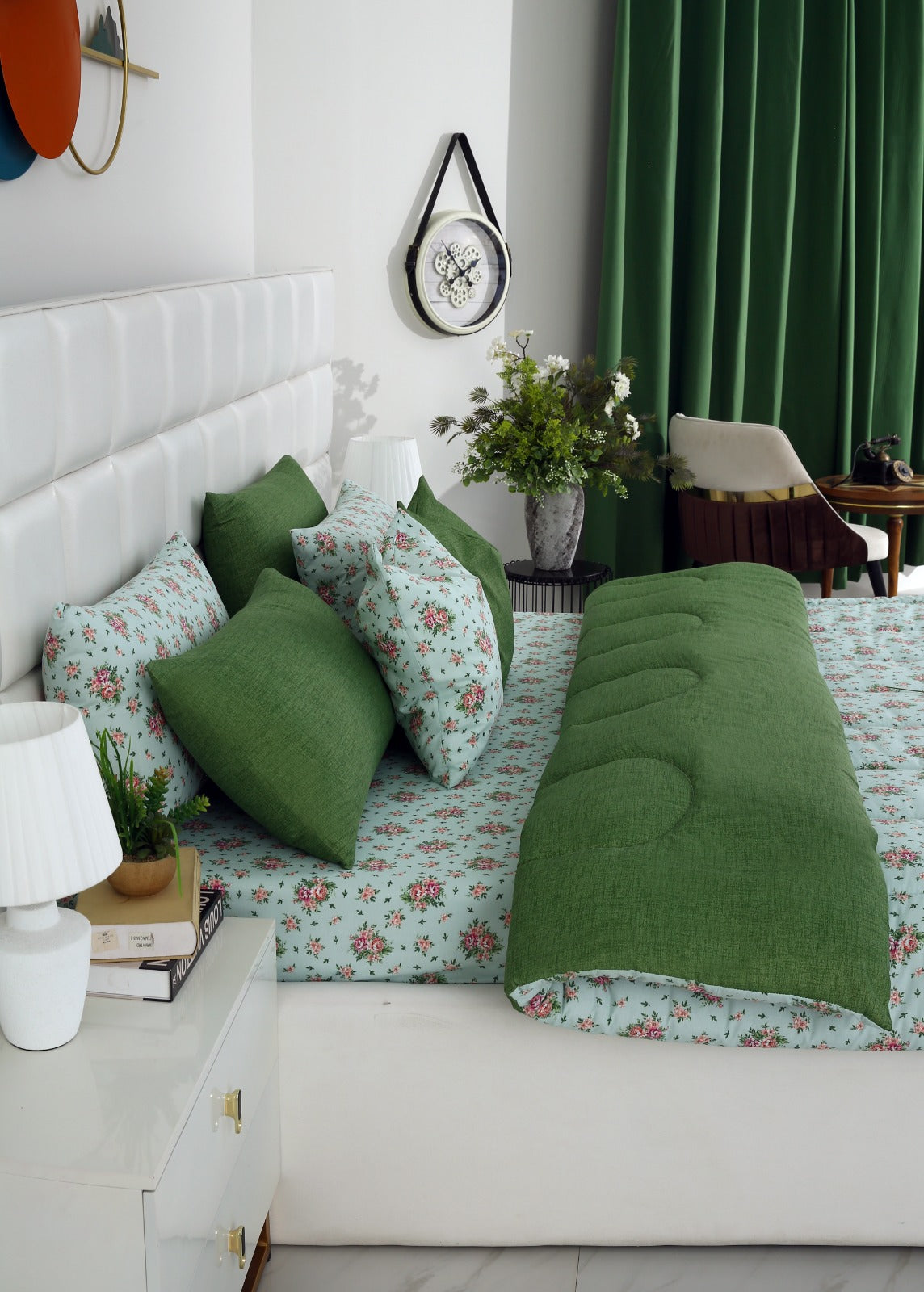 8 PCs Winter Comforter Set-Verdant Comforters Apricot