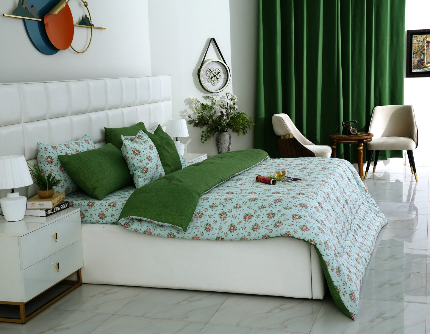 8 PCs Winter Comforter Set-Verdant Comforters Apricot
