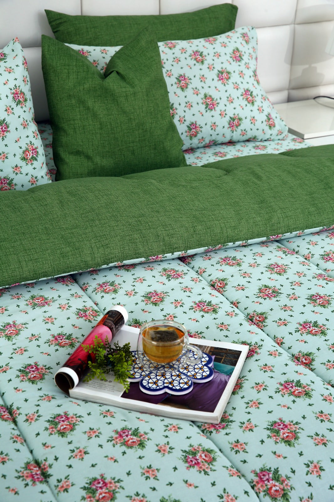 5 PCs Single Comforter Set-Verdant Comforters Apricot