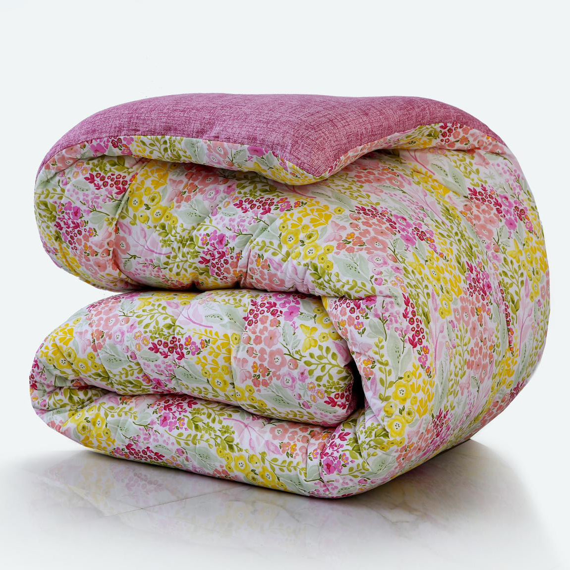 1 PC Single Comforter-Peace Lily Comforters Apricot