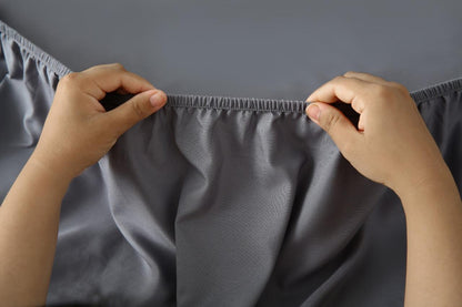 100% Water Replant Fitted Sheet-Grey Protectors Apricot