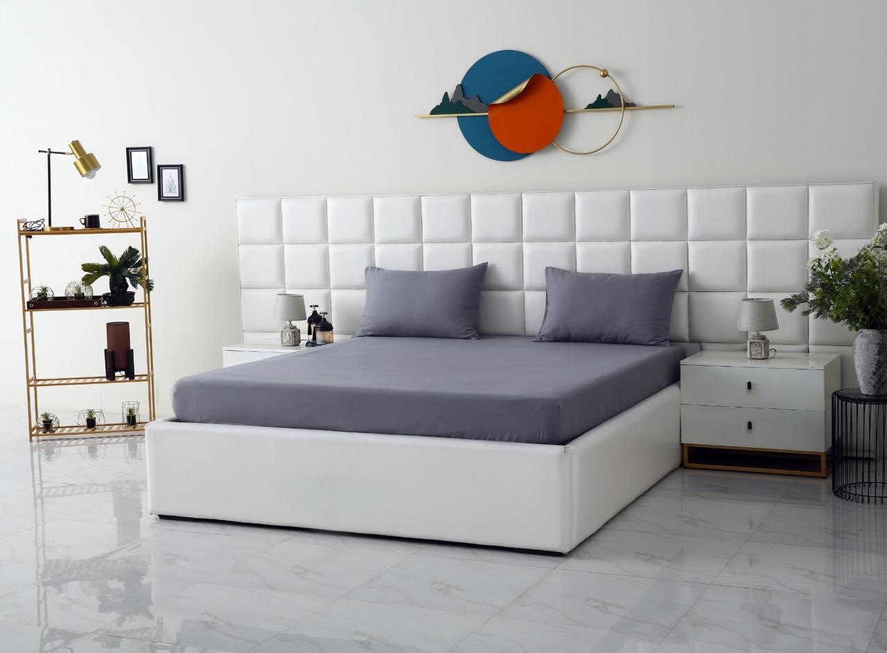 100% Water Replant Fitted Sheet-Grey Protectors Apricot