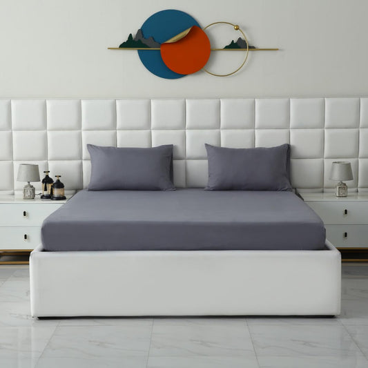 100% Water Replant Fitted Sheet-Grey Protectors Apricot