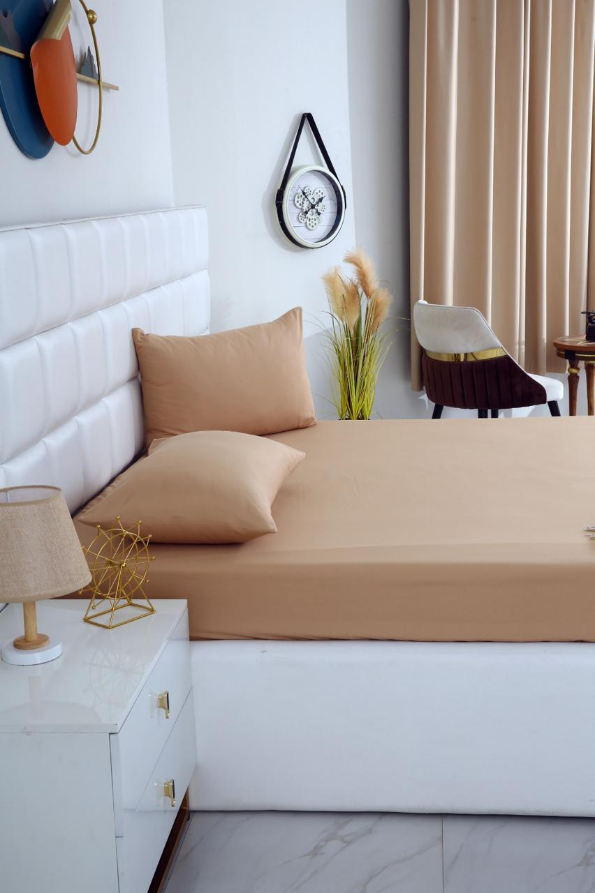 100% Water Replant Fitted Sheet-Beige Protectors Apricot