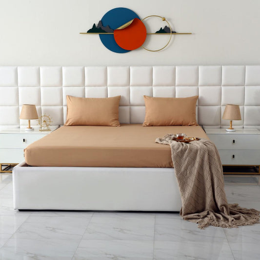 100% Water Replant Fitted Sheet-Beige Protectors Apricot
