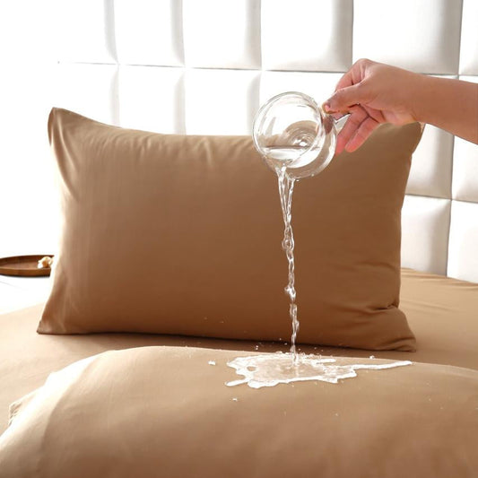 100% Water Repellent Pillow-Beige Protectors Apricot