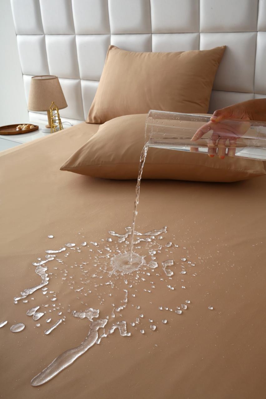100% Water Replant Fitted Sheet-Beige Protectors Apricot