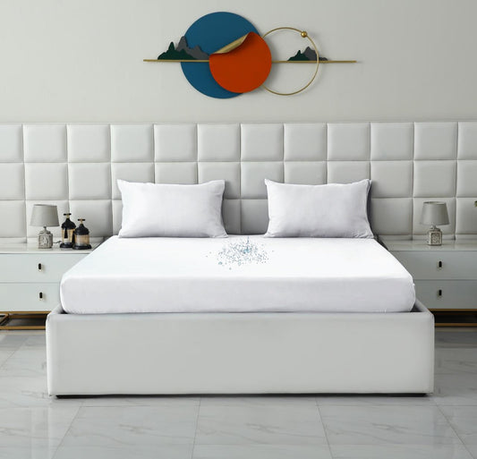 100% Water Replant Fitted Sheet-White Protectors Apricot