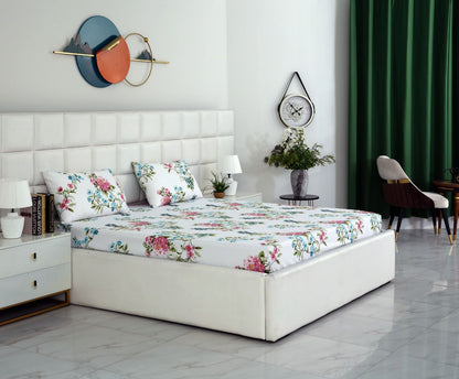 Fitted Bed Sheet-Blue Lotus Fitted Sheets Apricot