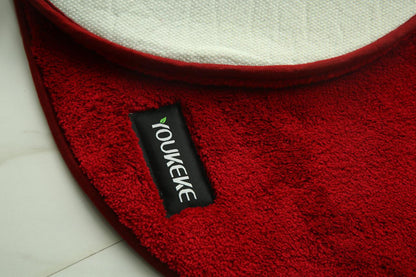 Anti-Slip Door Mat(SA2408-326)-Furry Maroon Door Mats Apricot