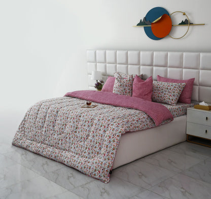 8 PCs Winter Comforter Set-Azalea Comforters Apricot