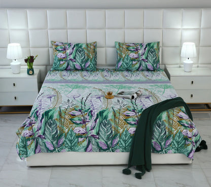 3 PCs Double Bed Sheet-DB205 Bed Sheets Apricot