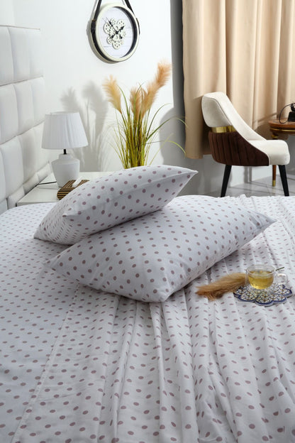 3 PCs Double Bed Sheet-DB203 Bed Sheets Apricot