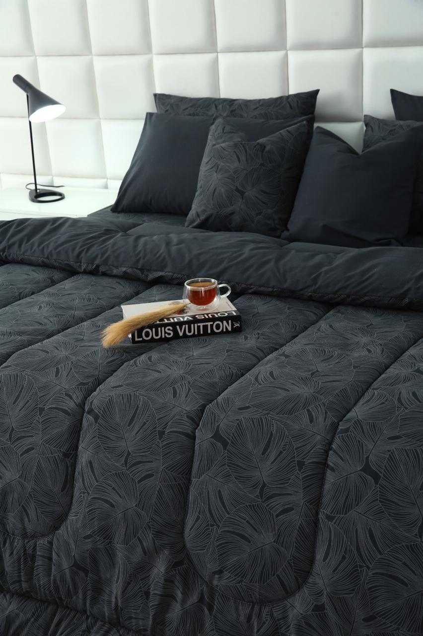 8 PCs Winter Comforter Set-Ash Grey Comforters Apricot