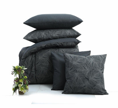 8 PCs Winter Comforter Set-Ash Grey Comforters Apricot