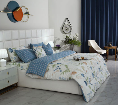 8 PCs Winter Comforter Set-Water Lily Comforters Apricot