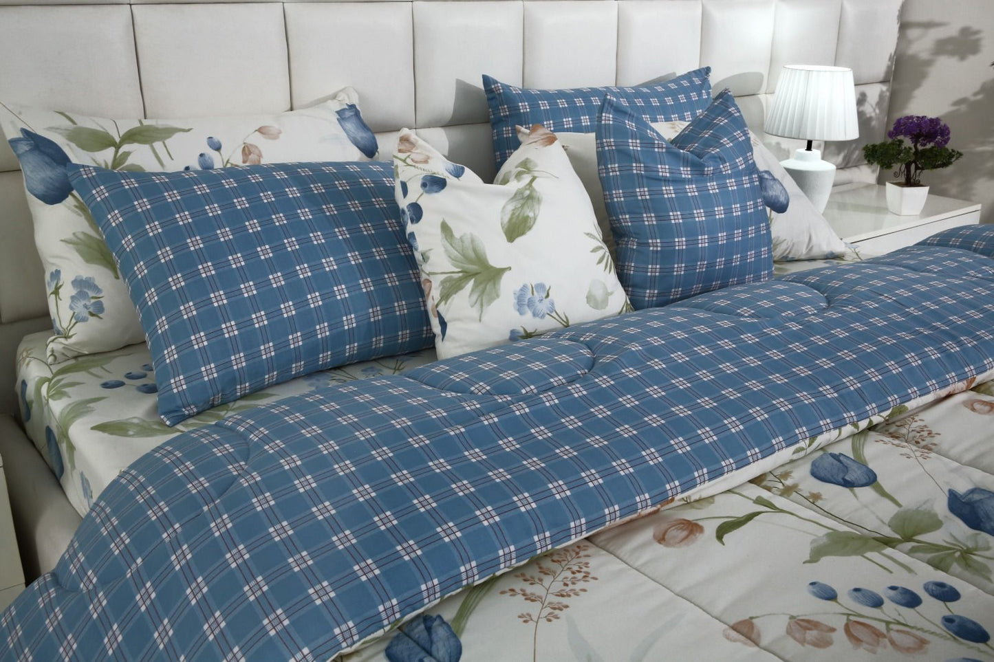 5 PCs Single Comforter Set-Water Lily Comforters Apricot