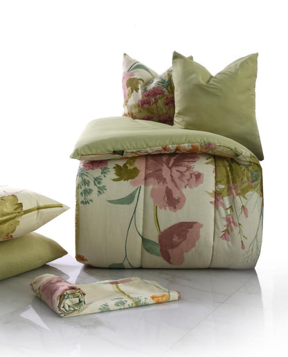 8 PCs Winter Razai Set-Delamere Comforters Apricot