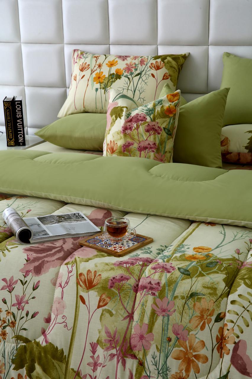 8 PCs Winter Razai Set-Delamere Comforters Apricot