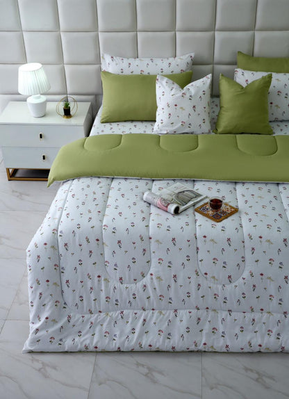 8 PCs Winter Comforter Set-Oshibana Comforters Apricot