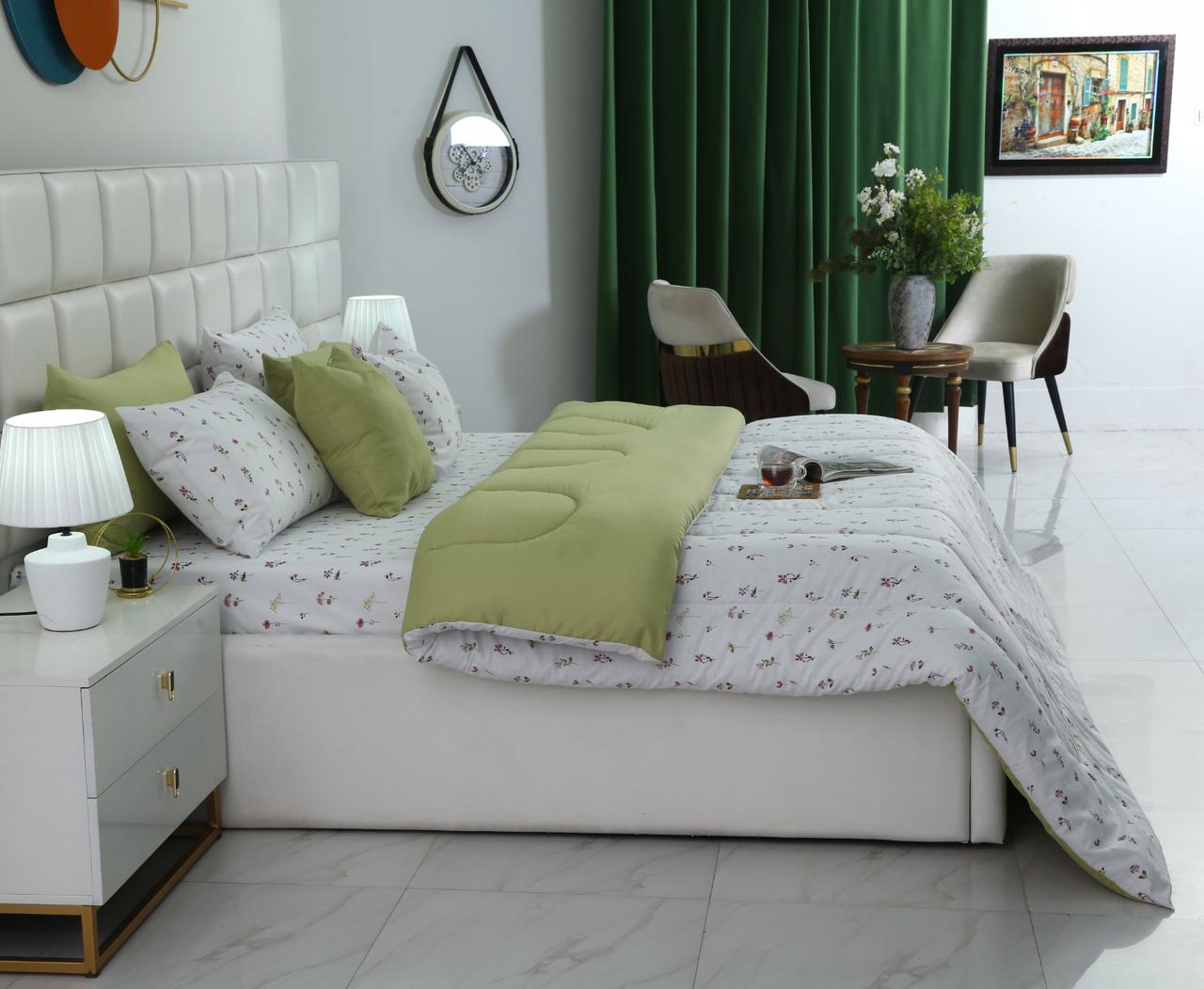 8 PCs Winter Comforter Set-Oshibana Comforters Apricot