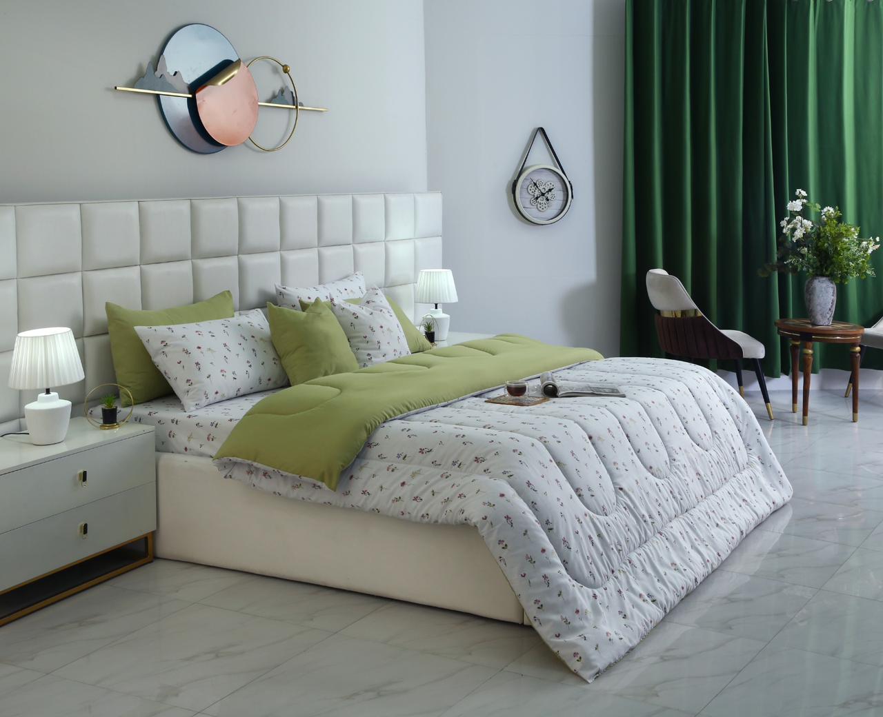 8 PCs Winter Comforter Set-Oshibana Comforters Apricot