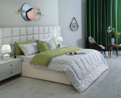 8 PCs Winter Comforter Set-Oshibana Comforters Apricot