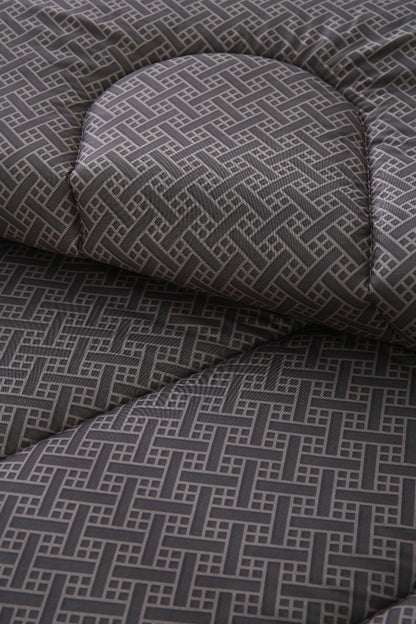 1 PC Double Winter Comforter-Plaid Comforters Apricot