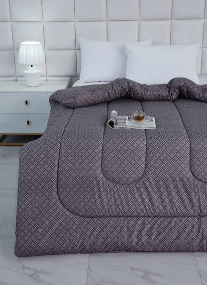 1 PC Single Comforter-Plaid Comforters Apricot