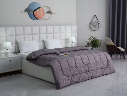 1 PC Single Comforter-Plaid Comforters Apricot