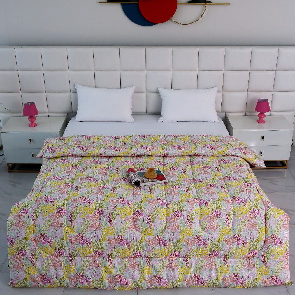 1 PC Single Comforter-Peace Lilly Comforters Apricot