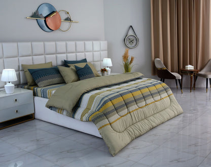 8 PCs Winter Comforter Set-Bohemian Comforters Apricot