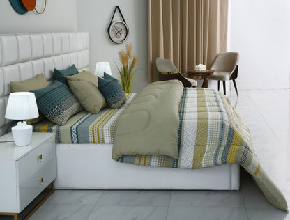 8 PCs Winter Comforter Set-Bohemian Comforters Apricot