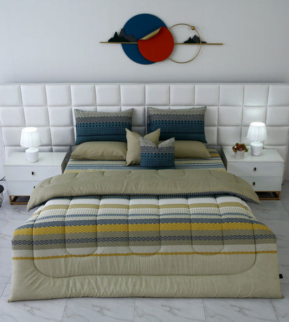 8 PCs Winter Comforter Set-Bohemian Comforters Apricot