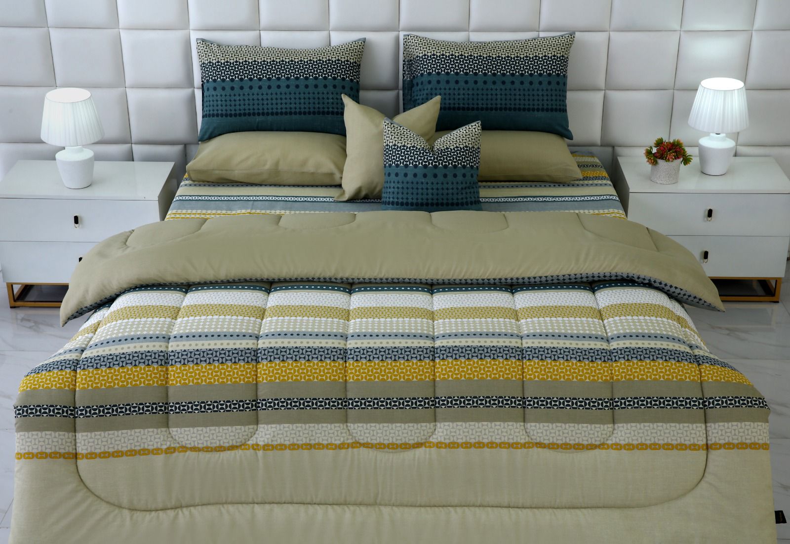 8 PCs Winter Comforter Set-Bohemian Comforters Apricot