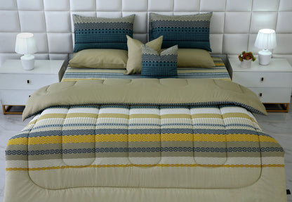 8 PCs Winter Comforter Set-Bohemian Comforters Apricot