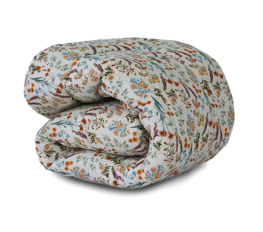 1 PC Single Comforter-Botanical Charm Comforters Apricot