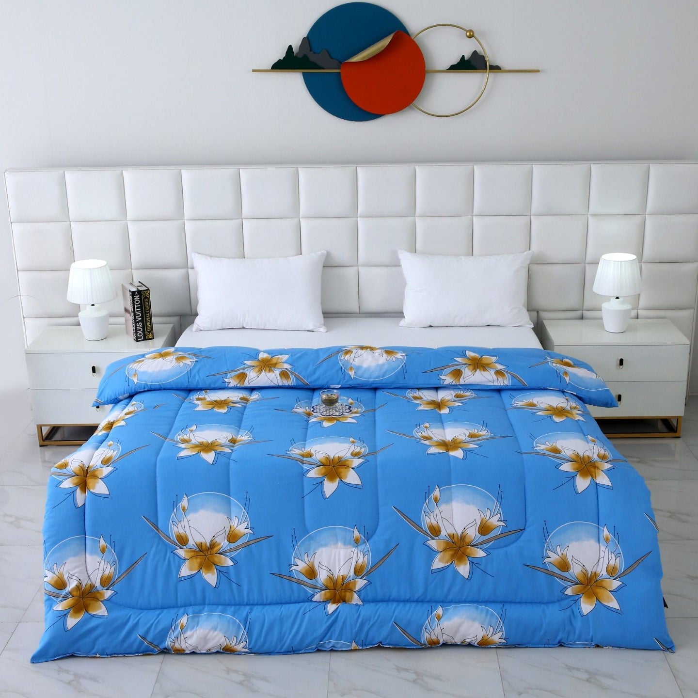 1 PC Double Winter Comforter-DC008 Comforters Apricot