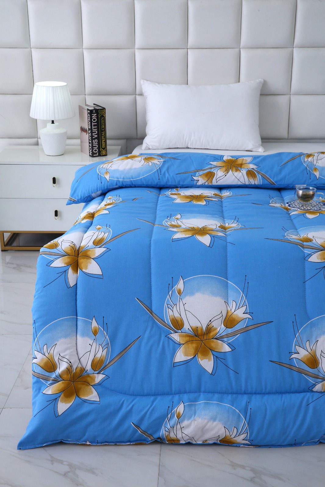 1 PC Double Winter Comforter-DC008 Comforters Apricot