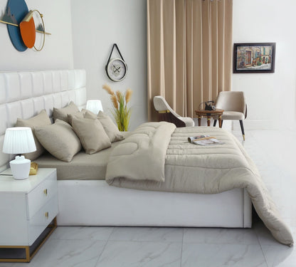 8 PCs Winter Comforter Set-Opus Comforters Apricot