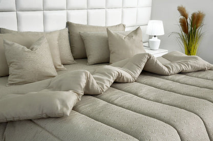 8 PCs Winter Comforter Set-Opus Comforters Apricot