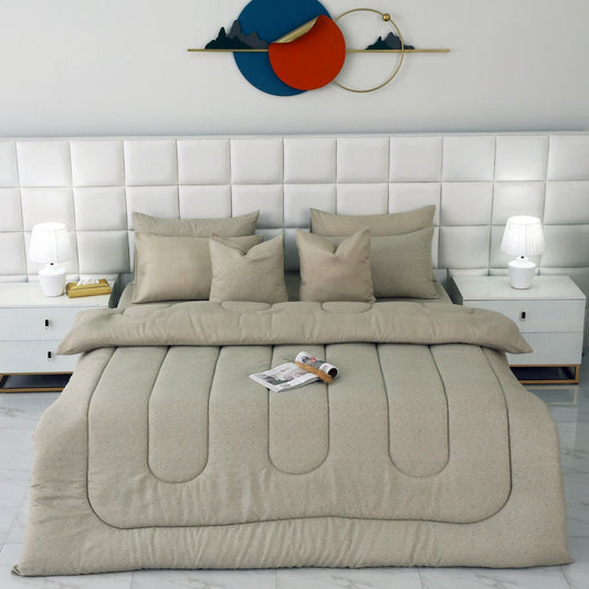 8 PCs Winter Comforter Set-Opus Comforters Apricot