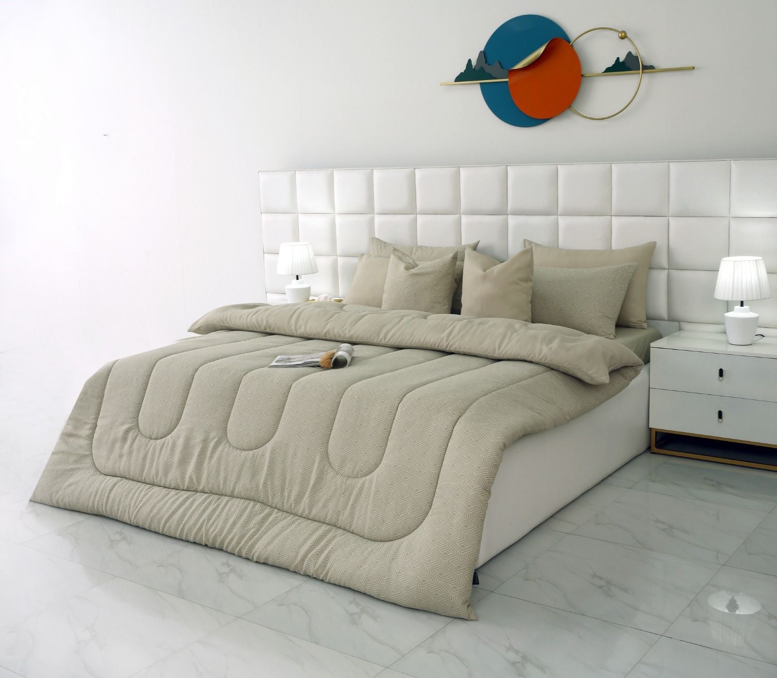 8 PCs Winter Comforter Set-Opus Comforters Apricot