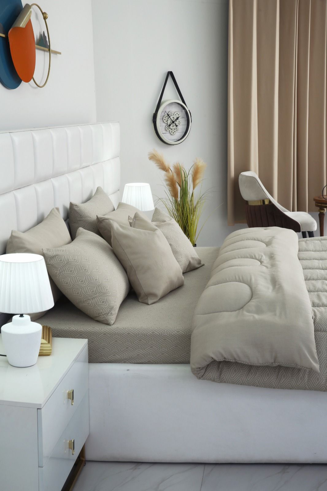 8 PCs Winter Comforter Set-Opus Comforters Apricot