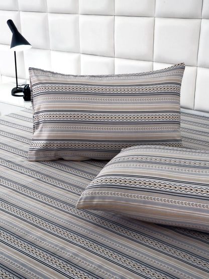 3 PCs Double Bed Sheet-Slate Bed Sheets Apricot