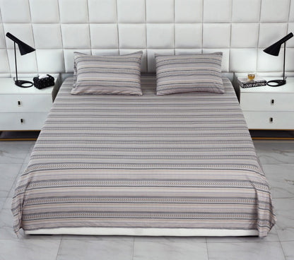 3 PCs Double Bed Sheet-Slate Bed Sheets Apricot