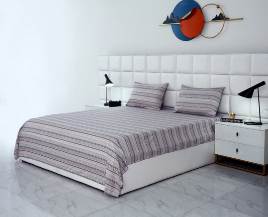 3 PCs Double Bed Sheet-Slate Bed Sheets Apricot