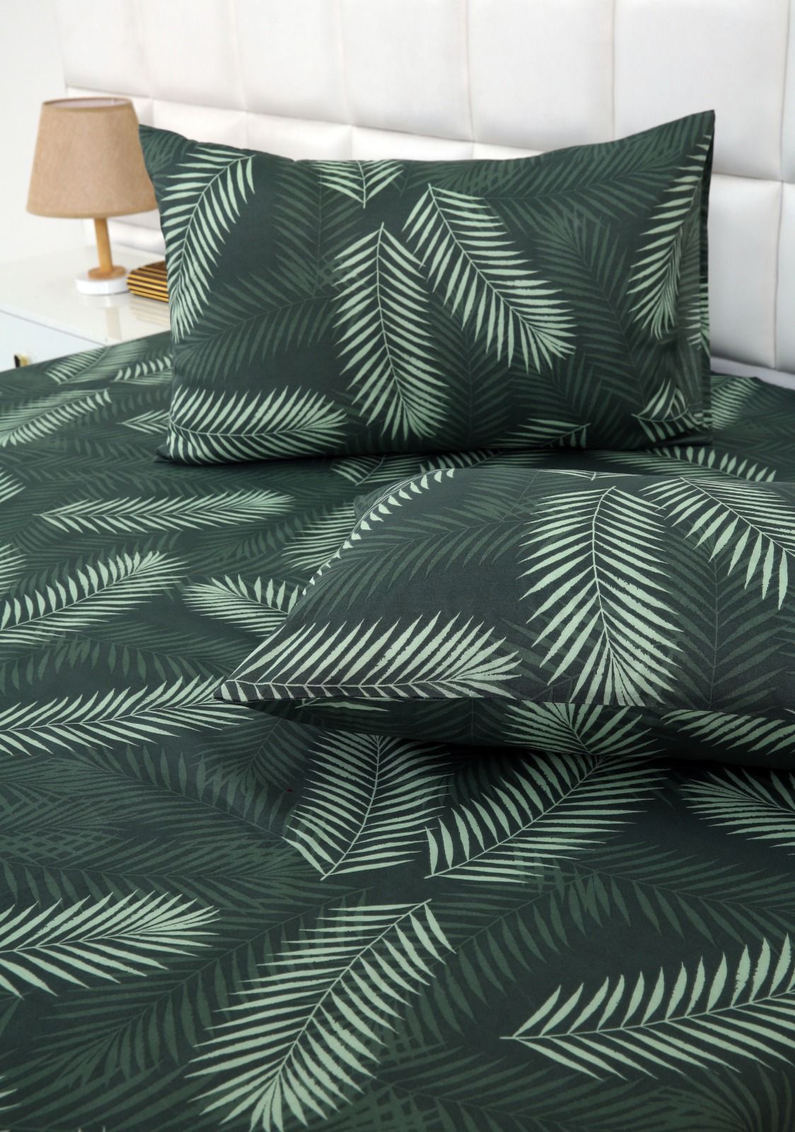 3 PCs Double Bed Sheet-Emerald Feathers Bed Sheets Apricot