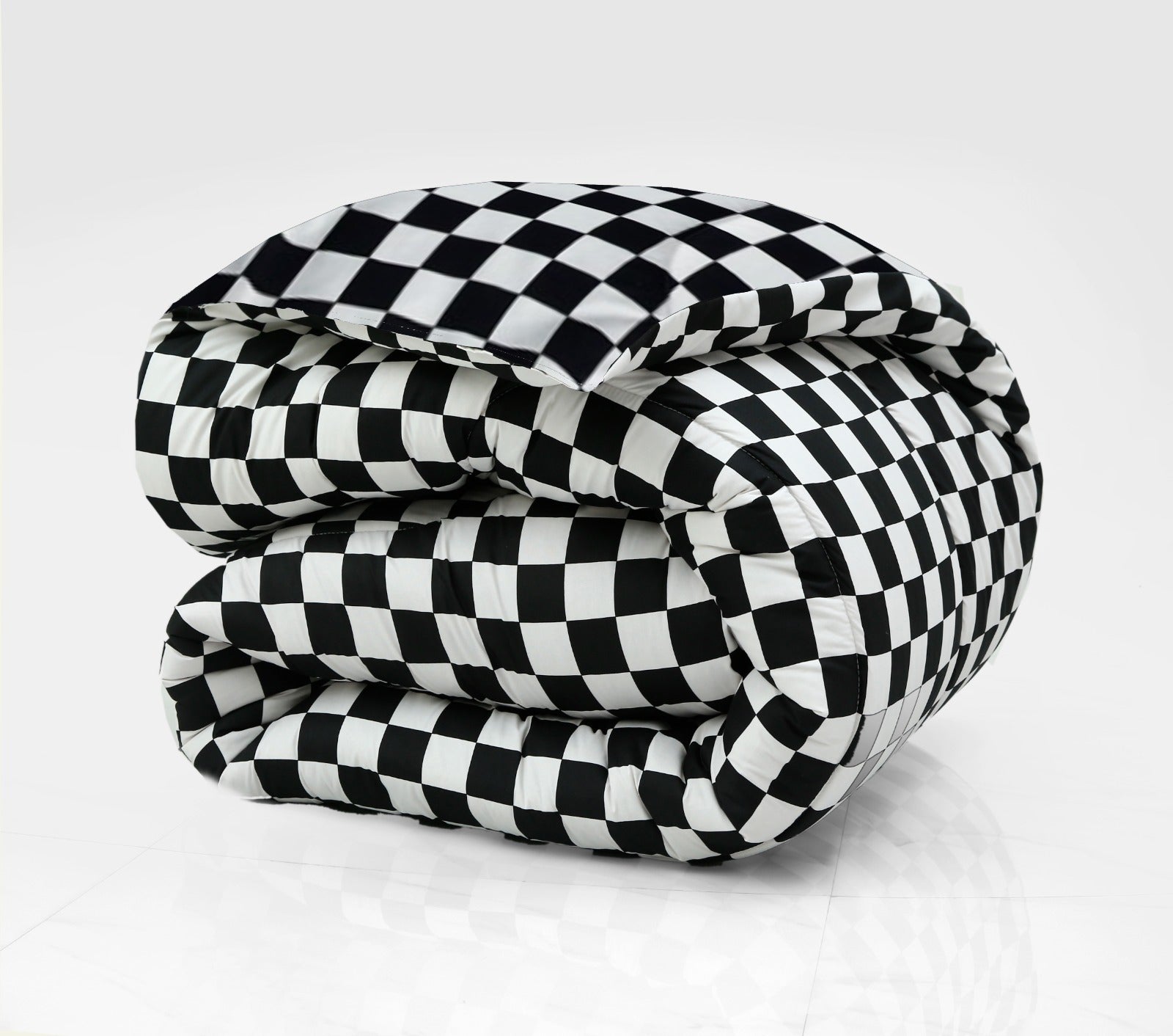 1 PC Single Comforter-Black Chess Comforters Apricot