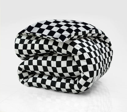 1 PC Single Comforter-Black Chess Comforters Apricot